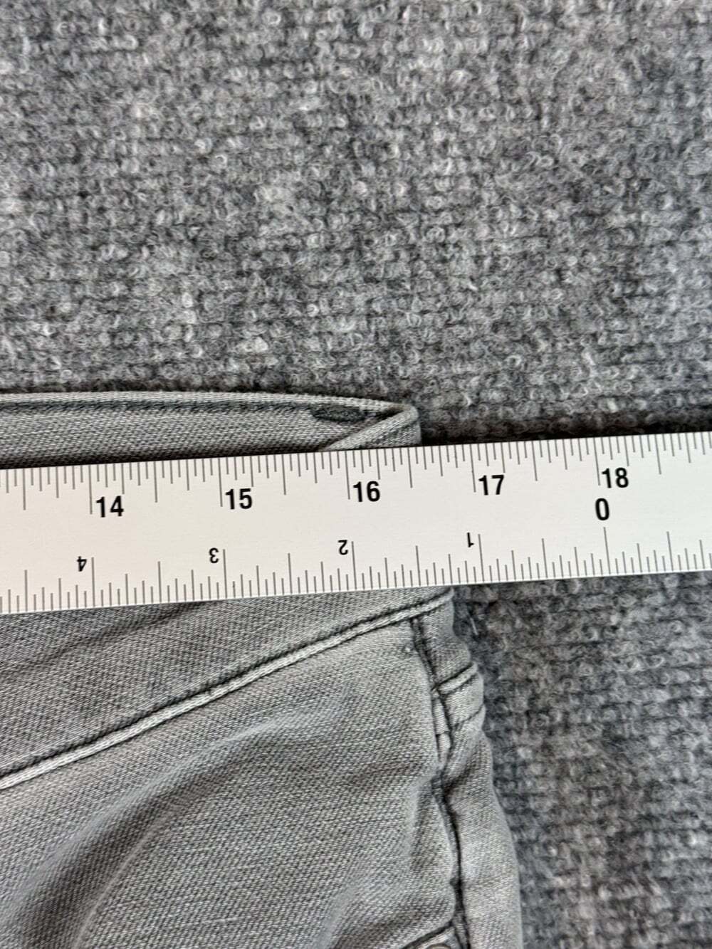 Faherty Gray Denim Jeans Light Wash Cotton Blend Y2K Jean Pants Size 34 - Picture 4 of 10
